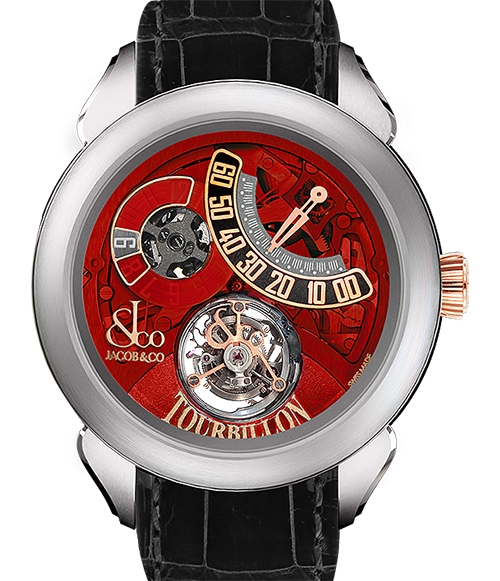 Jacob & Co Replica PALATIAL FLYING TOURBILLON RANGE JUMPING HOURS PT510.24.NS.PR.A watch